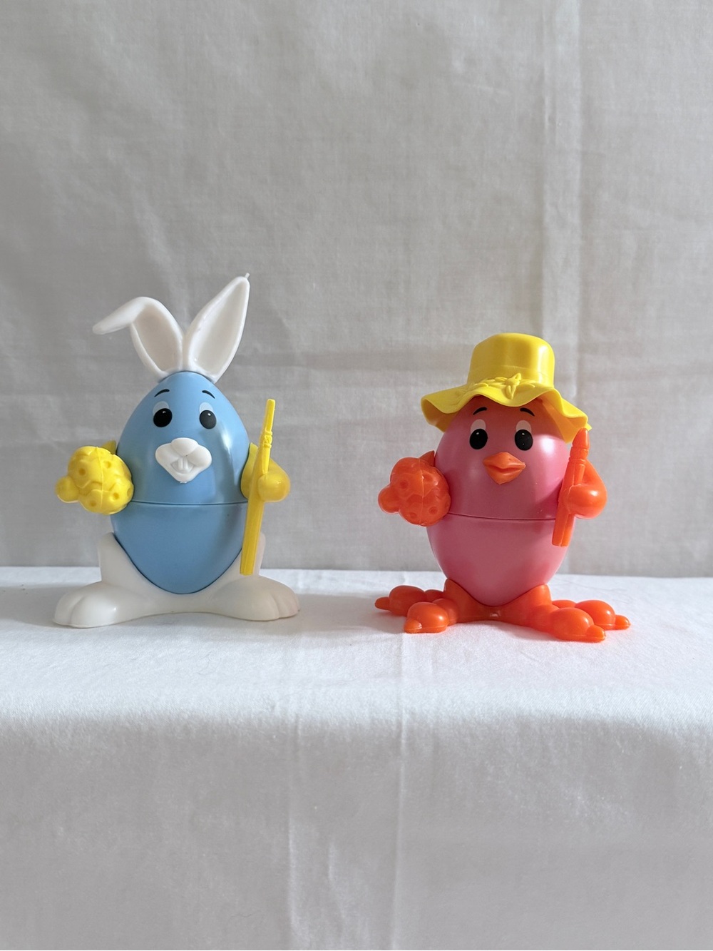 Blue Bunny & Pink Chick Bath Toys Set - Kids Water Play